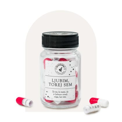 romantično darilo ljubim torej sem